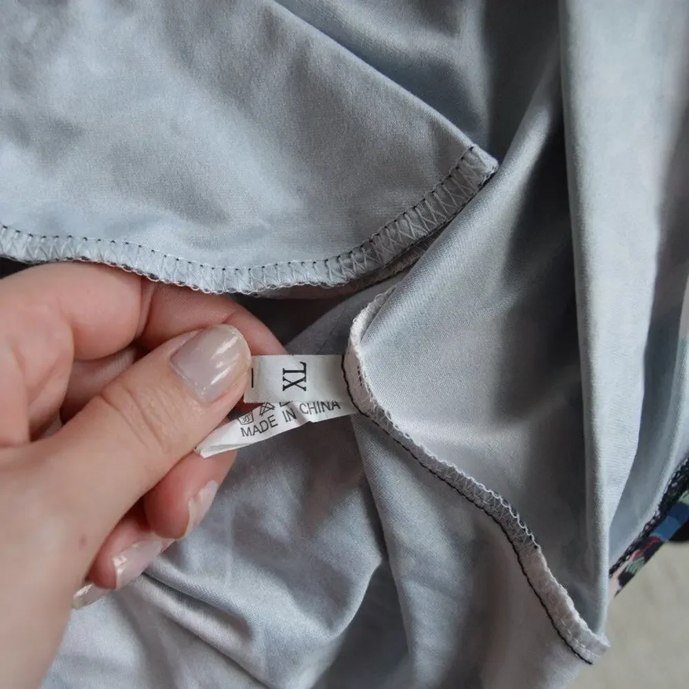 Kins & Kay Floral Print Robe with Interior and Exterior Waist Ties | Size XL - Picture 7 of 7